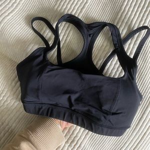 Black Lululemon Sports Bra with Strap Detail